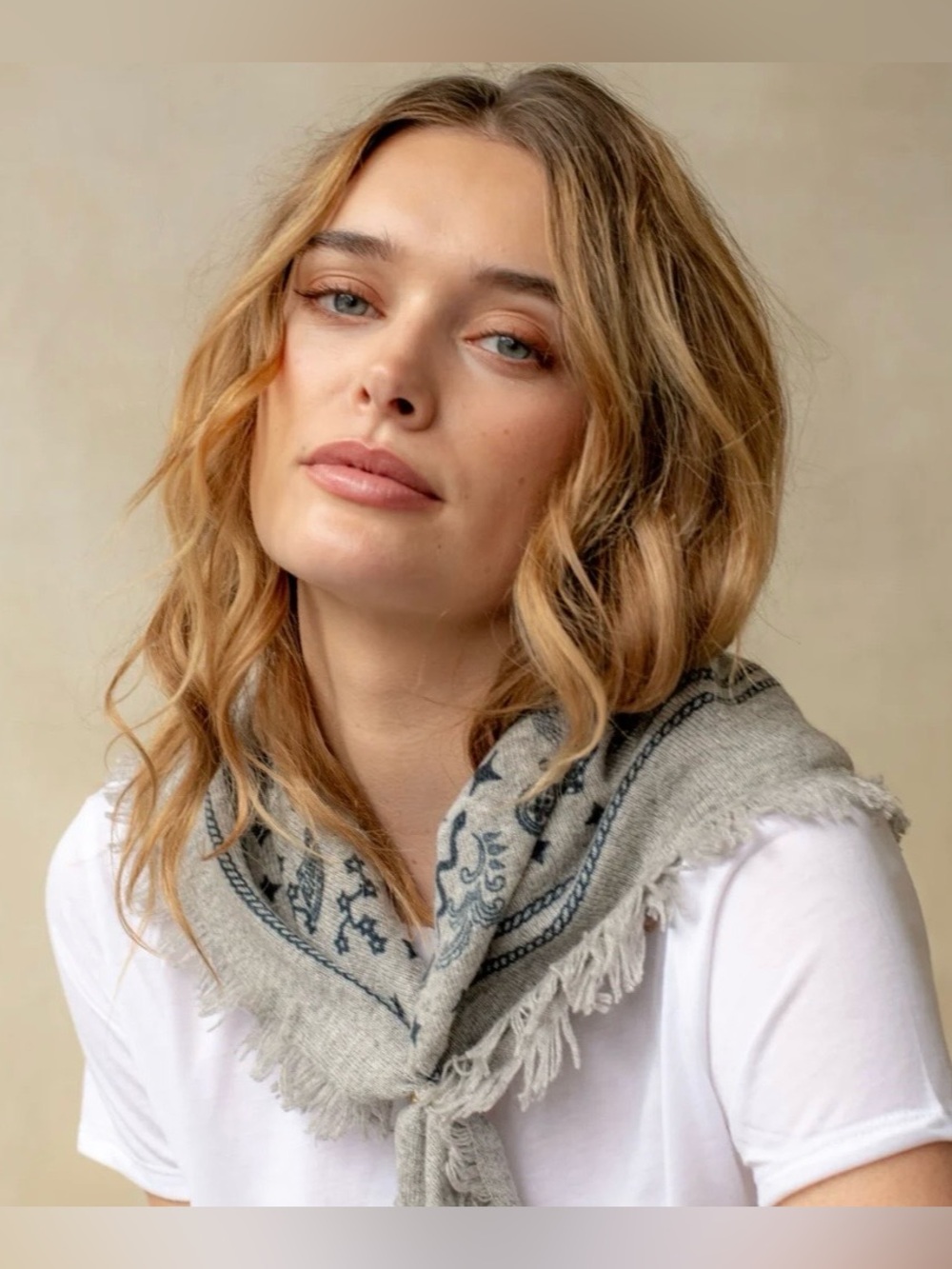 Freya Mini Cosmic Bandana - Pearl Grey/Navy